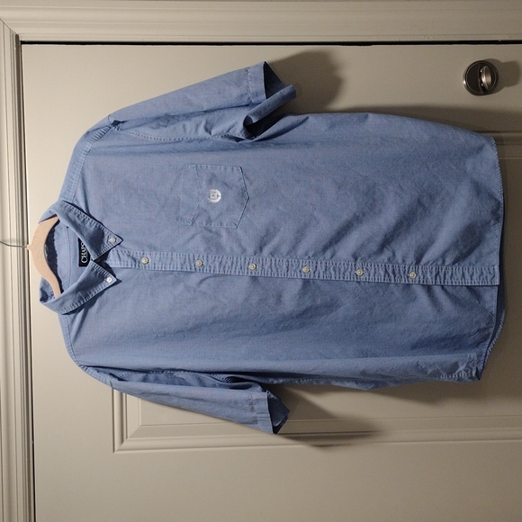 Chaps xxl short sleeve button down shirt blue - Picture 1 of 7